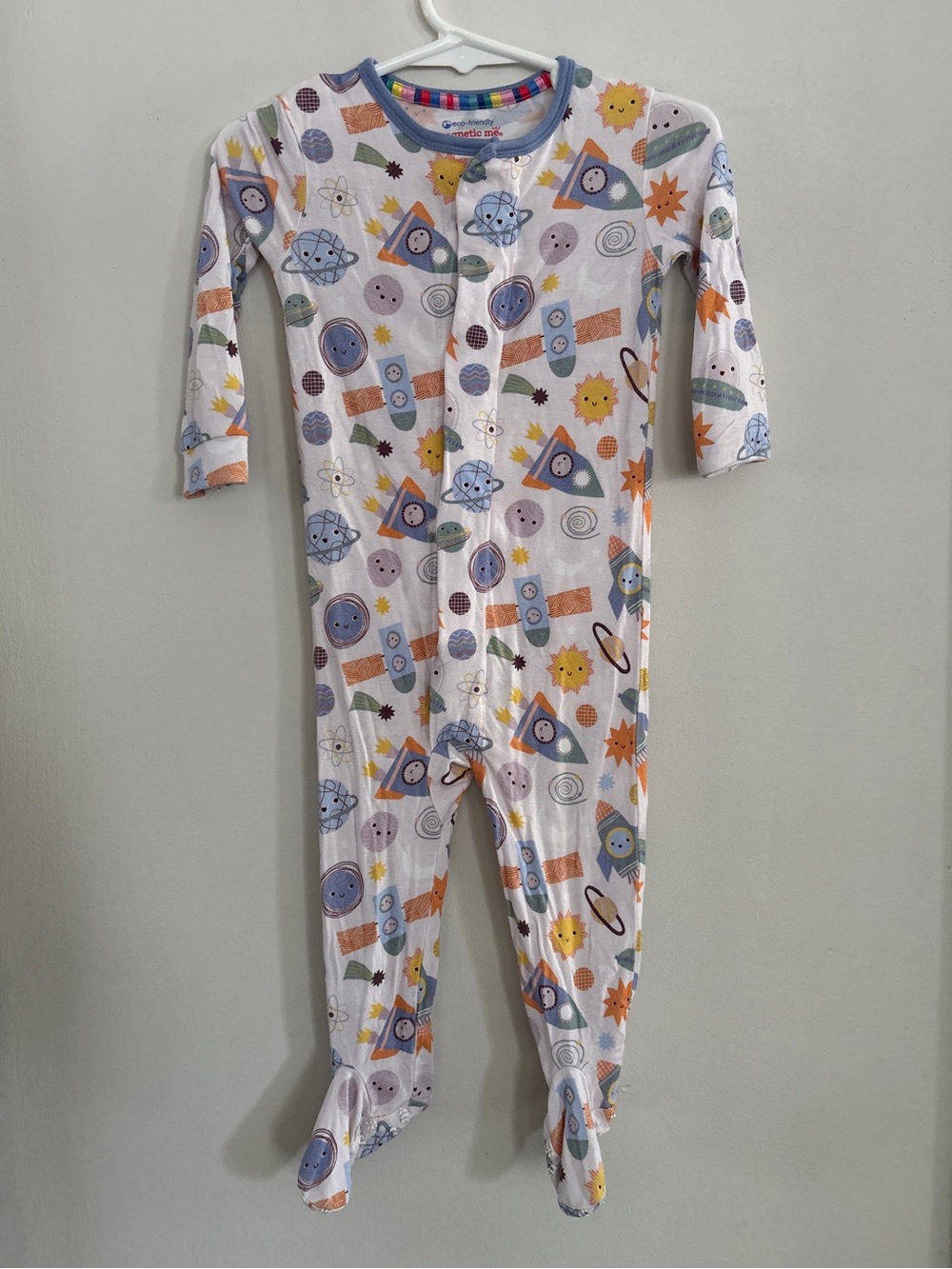 Magnetic Me 9-12 Months Lets Rocket Modal One Piece Footie Pajamas